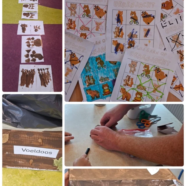 Groep 1/2 sloot het thema af met een berenjacht voor ouders/opa's/oma's/gastouders! Samen ontdekken, ervaren en voelen wat de kinderen hebben geleerd tijdens het thema. Morgenochtend om 8:30 uur sluiten groep 3 t/m 8 hun thema’s af, van harte welkom om een kijkje in de klas te nemen!